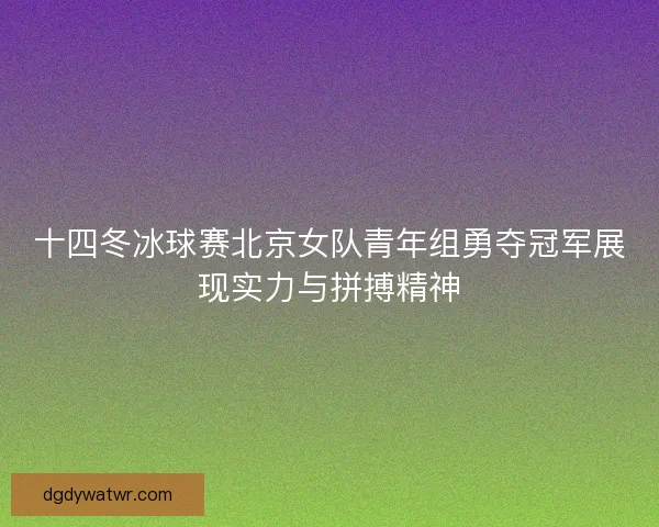 十四冬冰球赛北京女队青年组勇夺冠军展现实力与拼搏精神 十四冬冰球赛北京女队青年组勇夺冠军展现实力与拼搏精神